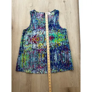 Everly EUC Women's Multicolor Aztec Chevron Ikat Sleeveless Blouse Size M thumbnail 6