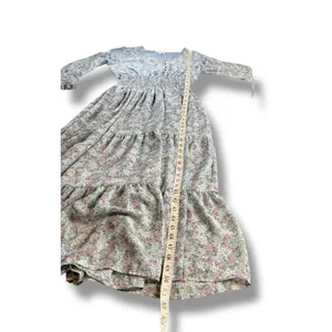 Entro Boho Prairie Tiered Smocked Cuff & Waist Maxi Dress Size‎ Medium thumbnail 8