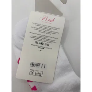 PINK Victoria’s Secret 2-Pack Quarter Socks White Gray NWT thumbnail 6