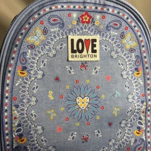 NWT Brighton Bandanna Love Brand Blue Mini Backpack‎ Adjustable Straps Whimsical thumbnail 2