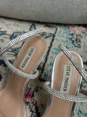 Steve Madden Heels Silver Rhinestone Strappy thumbnail 5