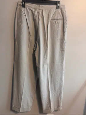 Vintage Gator of Florida Pants Women’s 16 Beige High Rise Cotton Cuffed thumbnail 4