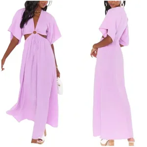 Show Me Your Mumu SMYMM Dana Cutout Midi Dress in Lilac‎ Purple thumbnail 2
