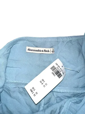NWT Abercrombie & Fitch Light Blue Ruffle Chiffon Mini Dress SMALL thumbnail 3