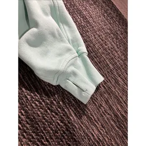 Lululemon Scuba Oversized Half Zip Hoodie Wild Mint Light Cotton Terry Size M/L thumbnail 5