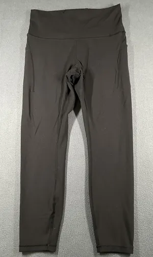 Lululemon Wunder Train High Rise Leggings Womens 10 Black Pockets 25 Inseam thumbnail 1