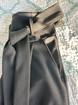 Pretty Little Thing Scuba Tie Waist Cigarette Pants thumbnail 4