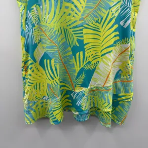 Tail Green & Blue Tropical‎ Palm Tree Print Short Sleeve Activewear Dress Sz XL thumbnail 3