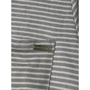 Tahari Womens M Pajama Set Gray White Stripe Button Front Top Pants 2 Piece thumbnail 5