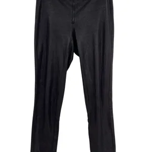 Alice + Olivia x Scoop Zip‎ Front Leggings Pants Low Rise Coated Shiny Black 0 thumbnail 5