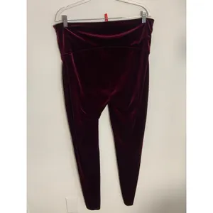 Spanx Burgandy Velvet leggings size 3X‎ thumbnail 3