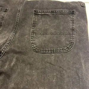 GAP Acid Wash Black Adjustable Razorback Overalls Pockets and Side Buttons- M thumbnail 16