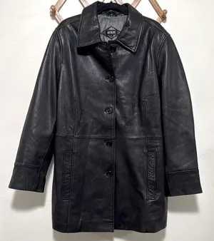 111 STATE woman plus size 1X leather jacket black thumbnail 1