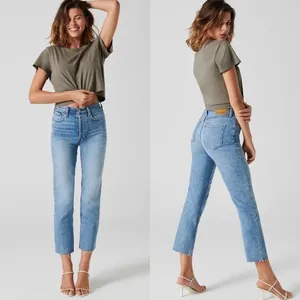 Denim Forum The Arlo High Rise Straight Jeans in Blue‎ Size 26 thumbnail 13