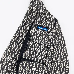 Kavu Rope Crossbody Bag Cotton Canvas Black White Geometric Aztec Travel Pack thumbnail 2
