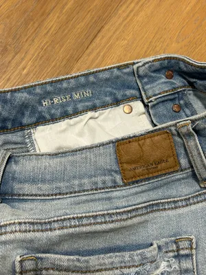 Size 4 American Eagle jean skirt with rips thumbnail 5