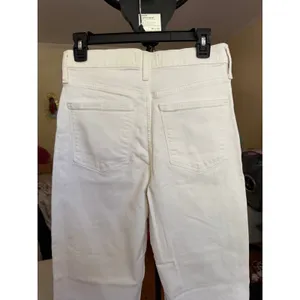 Madewell Slim Wide Leg‎ Crop Jeans Size 27 White High Rise thumbnail 7