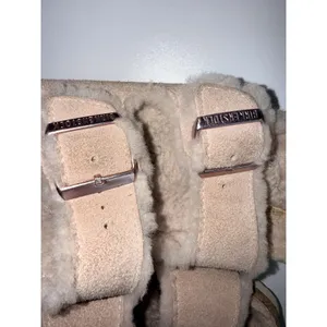 BIRKENSTOCK Shearling ARIZONA Sandal EU 39 Taupe‎ Suede Leather Sheepskin Y thumbnail 3