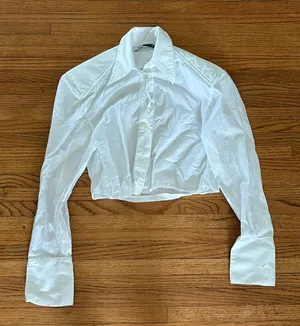 Zara Cropped Button Up thumbnail 1