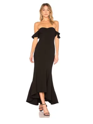 Likely Sunset Gown black off the shoulder dress size 0‎ thumbnail 2
