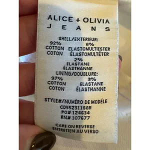 Alice+Olivia Dress Women 0‎ White Vintage Sugar Denim Mimi Puff Sleeve Mini thumbnail 9