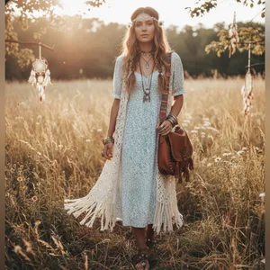 Abercrombie and Fitch Dress Womens XS Blue White Floral Smocked Boho Prairie thumbnail 3
