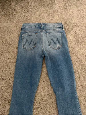 Mother Denim Looker Ankle Fray Jeans In Love Gun Wash Size 25 thumbnail 6
