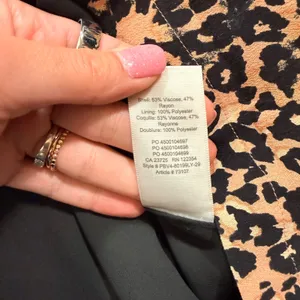 Aritzia Wilfred Isabelle Leopard Print Slip Dress Mini Tan Black Size 10 thumbnail 6
