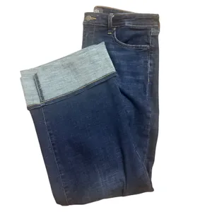 NYDJ Teresa Wide Leg Jeans Womens 8 Blue Excellent Cuffed Lift Tuck High Rise thumbnail 8