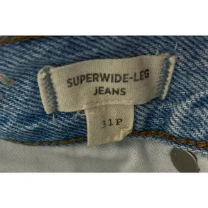 Madewell Super Wide Leg Jeans Stone Wash Blue Size 31P thumbnail 6