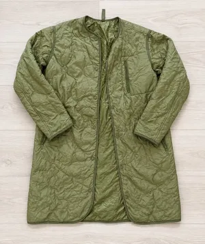 Lululemon Insulated Quilted Long Bomber Heathered Juniper Green Sz 2 Puffer thumbnail 1