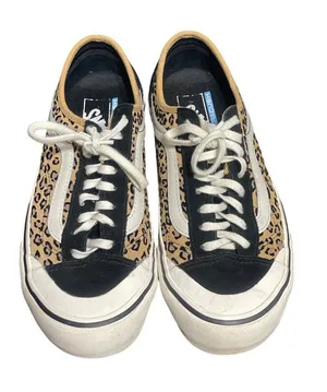Vans Old Skool Decon SF Leopard Print Sneakers Tennis Shoes Suede W 8.5 M 7 thumbnail 1