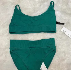 Out From Under Seamless SeerSucker Scoopneck Bikini Top & Bottom Set - NWT thumbnail 1