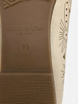 Kate & Olivia beige laser-cut pointed toe flats Brand new size 7 thumbnail 5