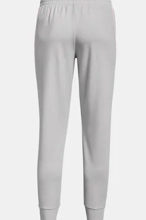 Under Armour Women's Rival Terry Taped Pants GREY/PINK Size XL Gray Jogger thumbnail 3