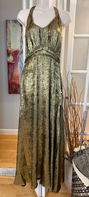 ✨NWT Joyfolie Monroe Dress Metallic Bronze XS✨ thumbnail 1