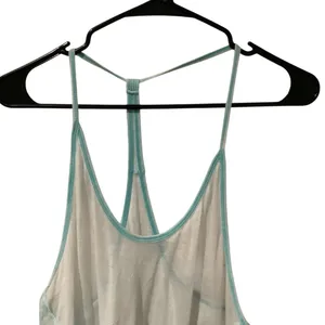 Elegant White Tank Top with Aqua Accents thumbnail 8