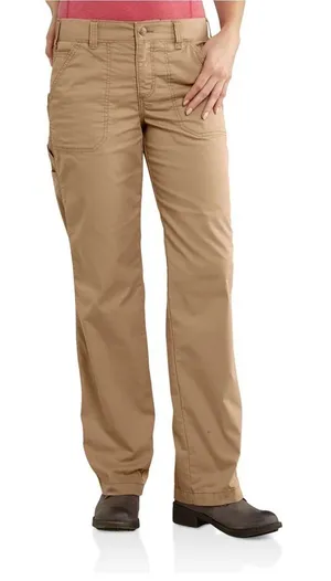 Carhartt Women’s Force Rugged Flex Lakota Pants Size 10 Tan Beige thumbnail 1