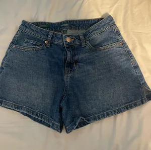 wild fable dark wash jean shorts mid rise thumbnail 1