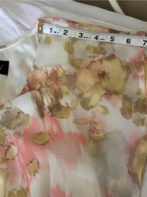 AUW EIC Floral Watercolor High-Low Dress in Pink, Yellow & Cream | Women’s Size L thumbnail 9