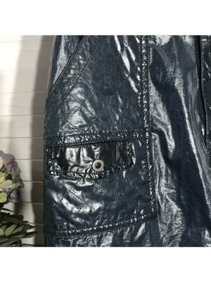 Free People Leather mini Skirt pockets zip cocktail clubbing festival rocker S thumbnail 8