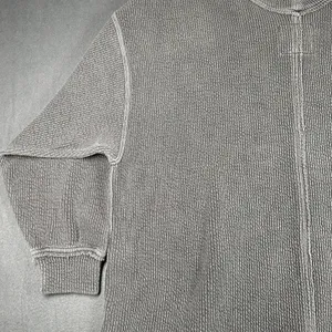 Aerie Waffle Knit‎ Sweater Womens XL Gray V Neck 3/4 Sleeve High Low Oversized thumbnail 15