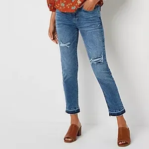 A.N.A. High Rise Straight Leg Jeans in Medium Bloom Size 14 NWT thumbnail 2