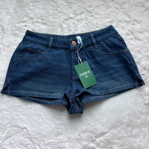 Halara Denim Shorts Dark Wash Blue High Rise Stretch XS Regular 02841421 NWT‎ thumbnail 2