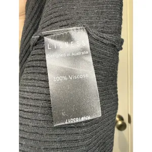 Women’s Lioness Ribbed Knit Cami Top Bow Cutout Black White Contrast Tank Large thumbnail 6
