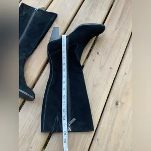 Women’s genuine suede leather boots 🖤🖤 Black Size 8 thumbnail 5