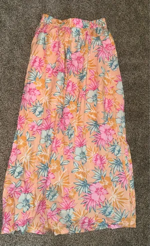 Lost + Wander Floral Button-Front Midi Skirt Size XS thumbnail 1