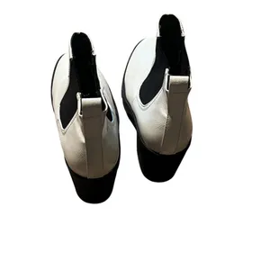 Topshop Women's White Chelsea Boots Size 7.5 Block Heel Fashion thumbnail 8
