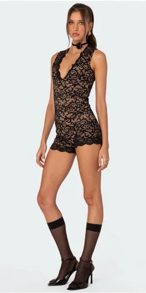 Edikted Lace Romper! NWT thumbnail 2