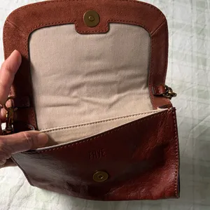 Frye Ring Elegant Brown Leather Crossbody Bag thumbnail 7